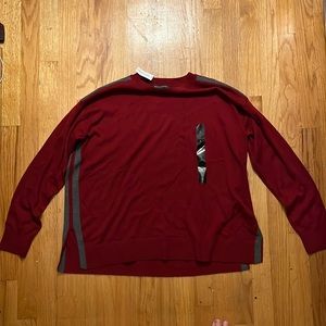 NWT Banana Republic Dark Red Sweater with Side Slits (Size M)